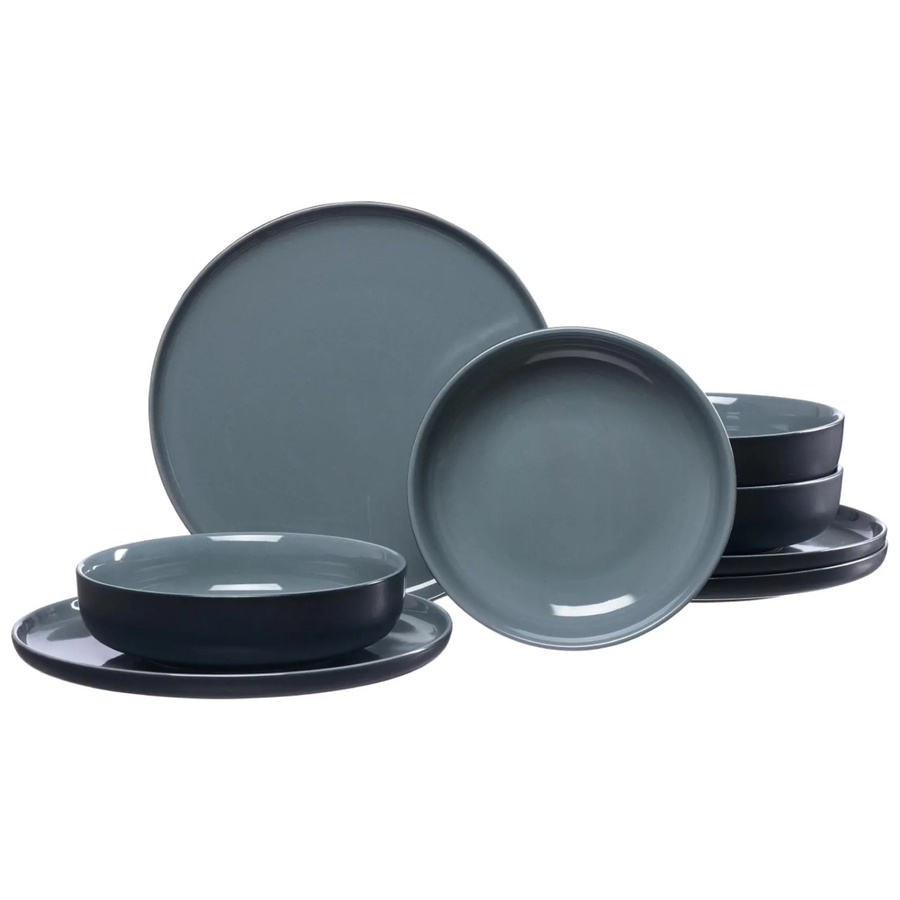 Ritzenhoff & Breker Tafelservice Jasper 8-teilig aus Keramik in Schwarz - Bild 2