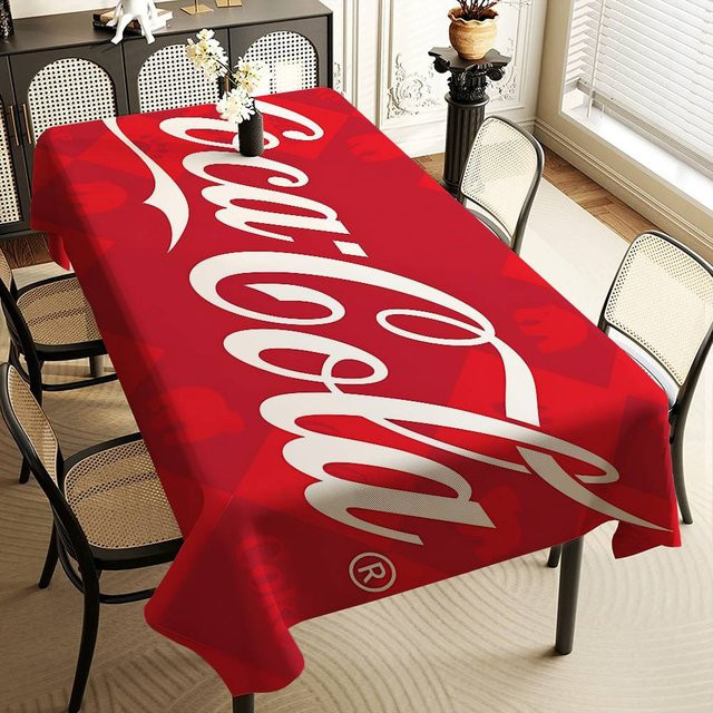 Wasserdichte rechteckige Tischdecke von JINGYUE Pet in Rot, B/B: 90 x 140 cm - Bild 1