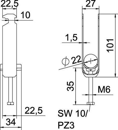 OBO Bettermann Bügelschelle 1186218 - Bild 1