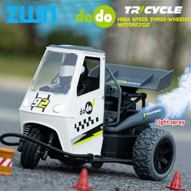 ZWN S810 Three Wheels RC Car mit Licht und Spray ferngesteuertes Motorrad - Bild 1
