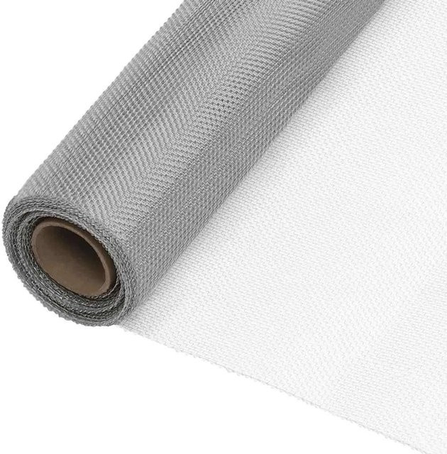 vidaXL Fliegengitter aus Edelstahl als Netzrolle, Farbe: Silber, Breite: 60 cm, Länge: 1000 cm - Bild 1