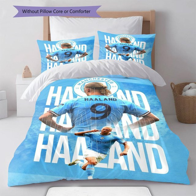 Haaland Bettwäsche Set mit Bettbezug und 2 Kissenbezügen aus Polyester, B/H: 140 x 200 cm - Bild 1