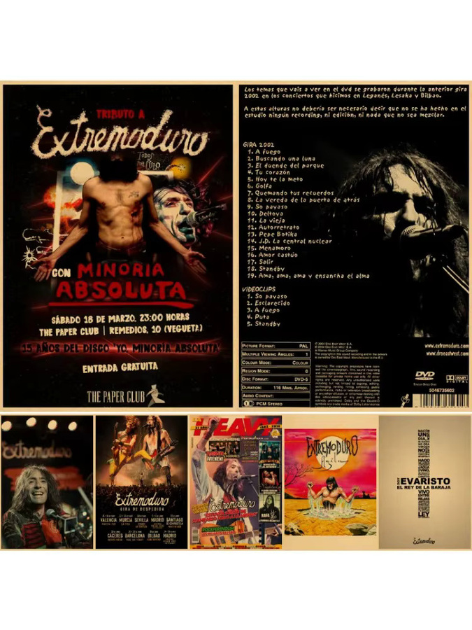 Extremoduro Vintage Band Poster aus Kraftpapier für dein Wohnzimmer oder deine Bar - Bild 2