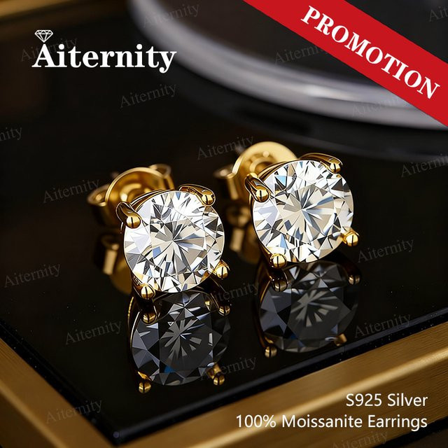 AITERNITY Ohrstecker, 925 Silber, Moissanit, Damen - Bild 1