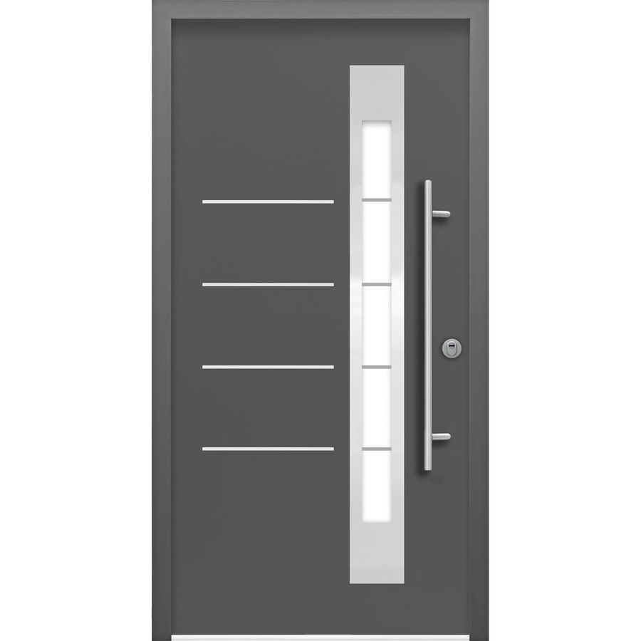Splendoor Thermospace Sicherheits-Haustür Berlin Prime RC2 in Anthrazit mit Glaseinsatz und Rechtsöffnung, Höhe: 210 cm, Breite: 110 cm - Bild 2