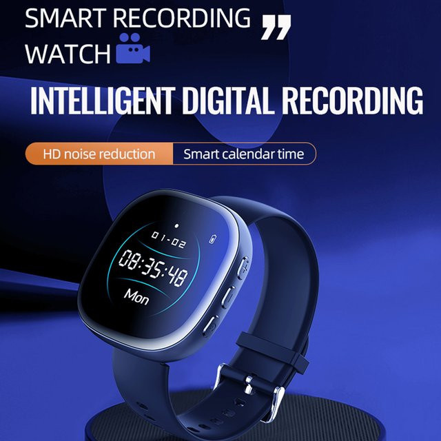 Qiilu Digitale Videorecorder-Uhr mit HD 1080P, KI-gestützter Rauschunterdrückung und intelligenter Sprachsteuerung - Bild 1