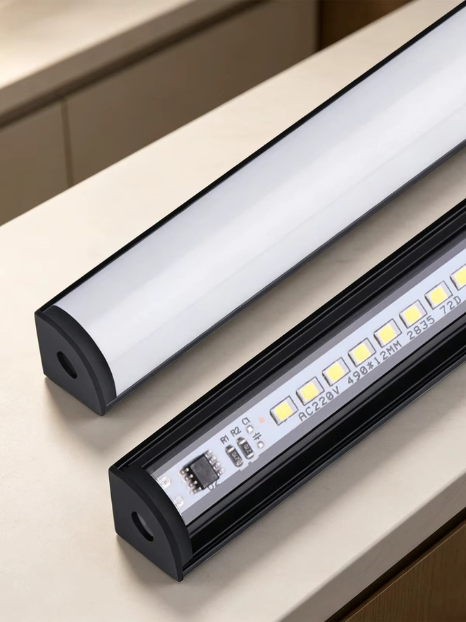 KISUFU LED-Lichtleiste V-förmige Röhrenlampe aus Aluminium mit EU-Stecker für Schrank, Werkstatt und Dekoration, Weiß - Bild 4