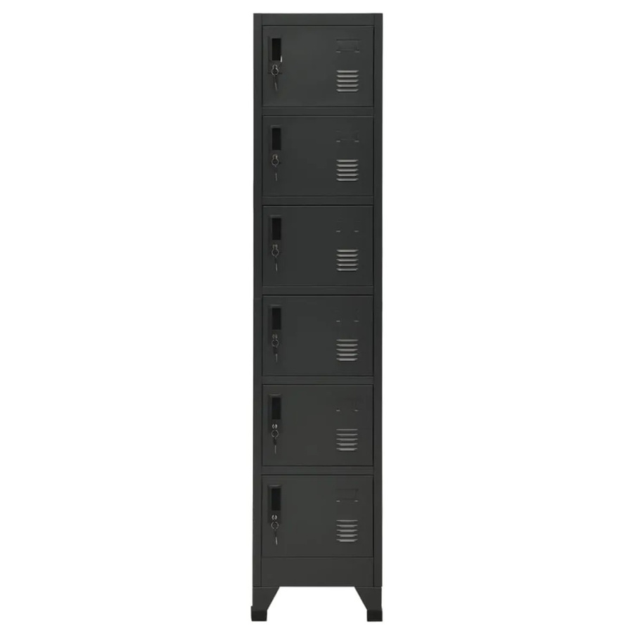 vidaXL Schließfachschrank aus Stahl in Anthrazit mit Schloss, B/T/H: 38 x 40 x 180 cm - Bild 2