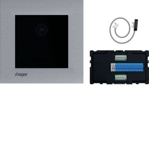 Hager RTN550X Kombimodul Video-Intercom in Silber und Grau aus Edelstahl - Bild 1