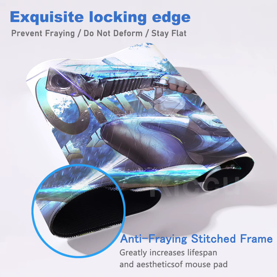 Riccu XXL Anime Girl Fluorite Arknights Endfield Gaming-Mauspad, rutschfestes Gummi-Mauspad in Multicolour für deinen Desktop-PC - Bild 2