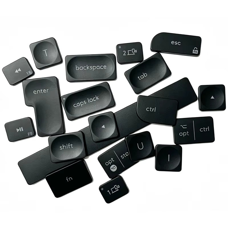 Logitech Ersatz-Tastenkappen-Scharnier-Gummipolster für MX Keys S Combo in Grau und Schwarz - Bild 2