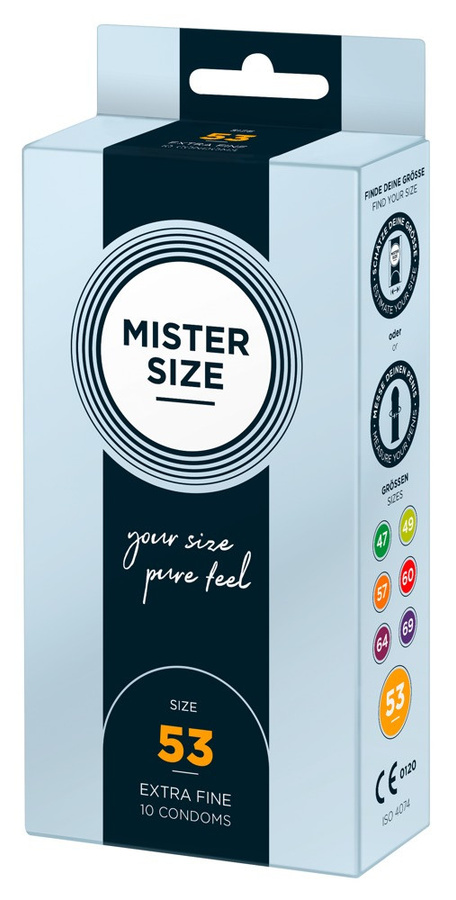Mister Size Kondome, transparent, hauchdünn, feucht, 53 mm, Unisex - Bild 2