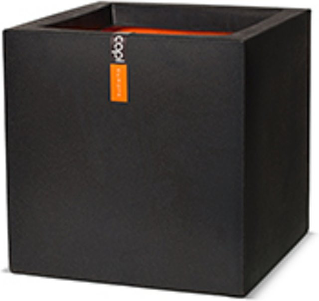 CAPI EUROPE Blumentopf Smooth quadratisch schwarz B/T/H: 40 x 40 x 40 cm - Bild 1