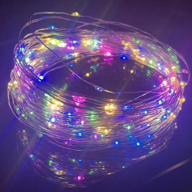 OuuZuu USB LED Lichterkette mit Fernbedienung und 8 Funktionen, RGB Multicolour, 20m - Bild 1