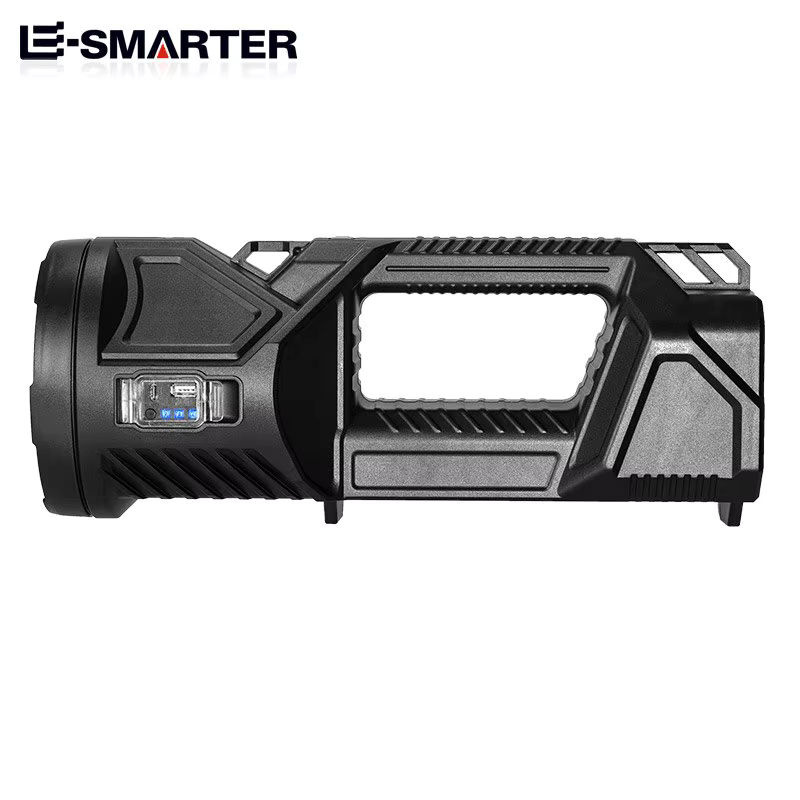 ESMARTER Leistungsstarker Suchscheinwerfer mit Taschenlampe und Powerbank-Funktion, Schwarz, Wiederaufladbare Lithium-Batterie - Bild 4
