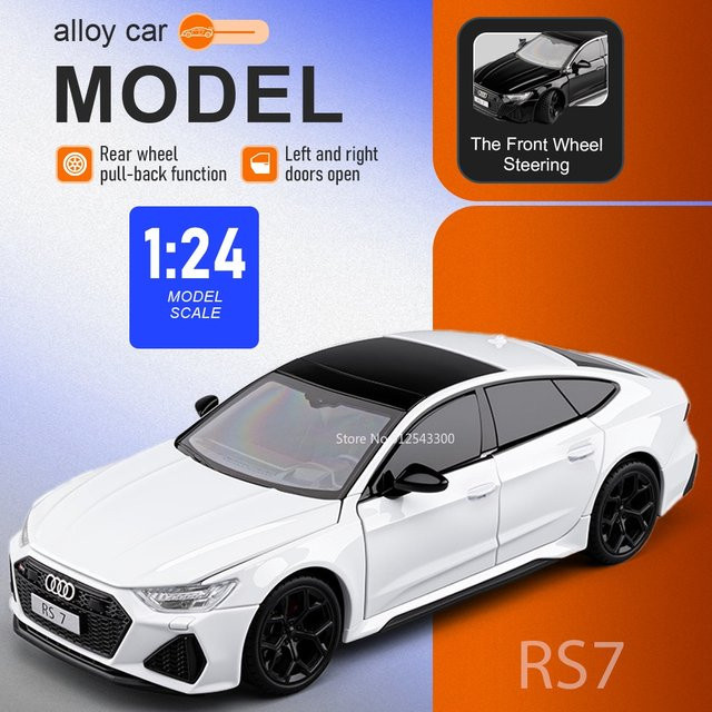 RMZ city RS7 A6L Automodell, 1:24, mit Licht und Sound, mit öffnenden Türen - Bild 1