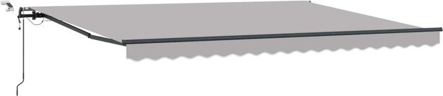 vidaXL Markisenstoff aus Polyester in Hellgrau, B/T: 450 x 350 cm - Bild 1