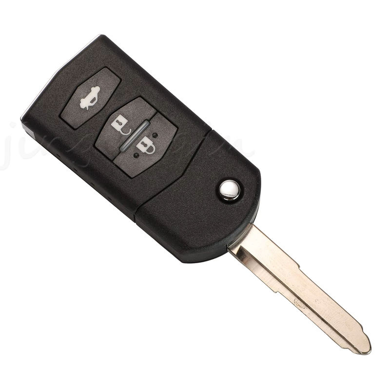 JYQ Flip Fernbedienung Auto Schlüssel 433 MHz mit 4D63 Chip für Mazda 3 6 M3 M6 Schwarz - Bild 4