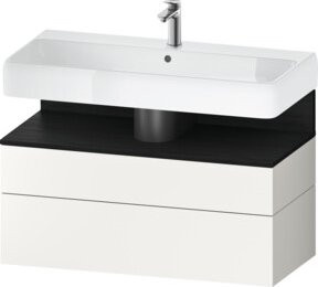 Duravit Waschtischunterschrank Qatego in Weiß, Wandhängend, Glänzend, B: 99 cm, T: 47 cm, H: 59 cm - Bild 1