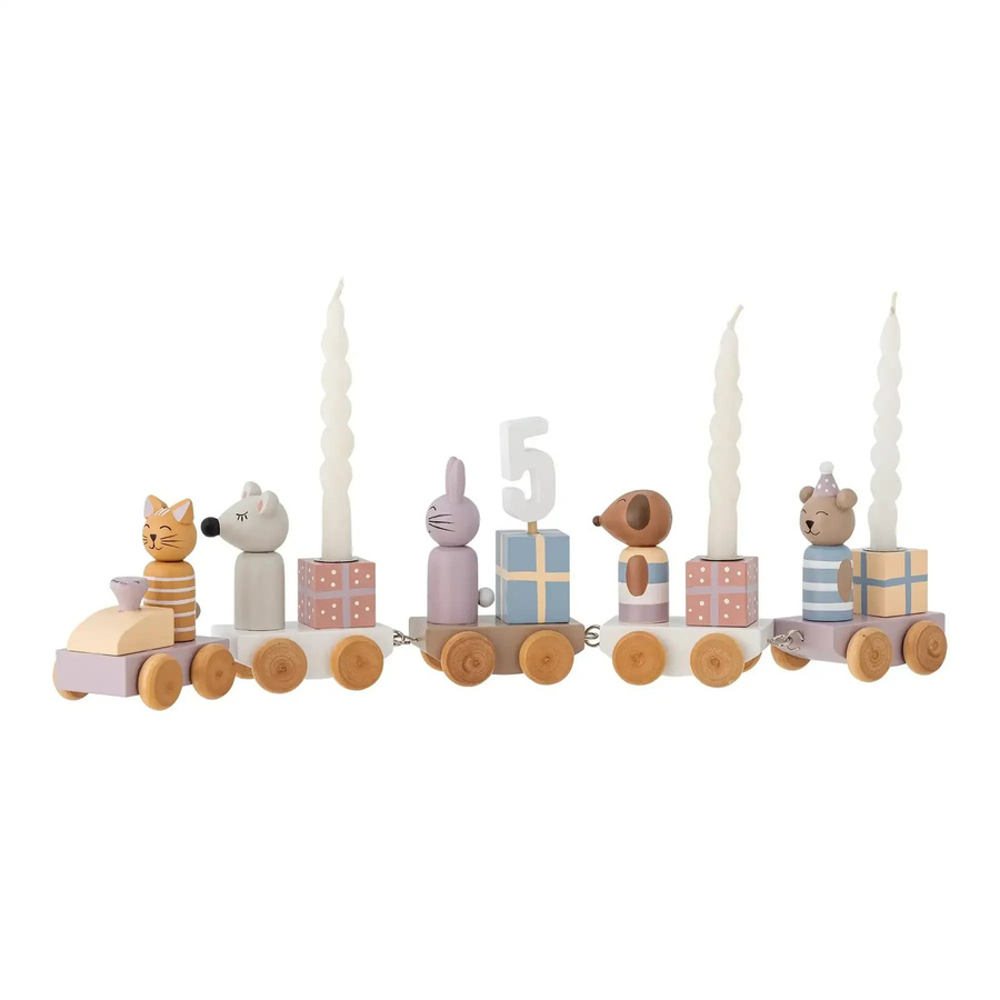 Bloomingville Mini Junaid Geburtstagszug Holz multicolor - Bild 1