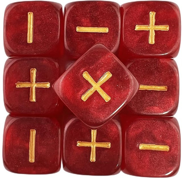 Fate Würfel Fate & Fudge 10-teiliges Set Würfel Marmoriert Rot - Bild 1
