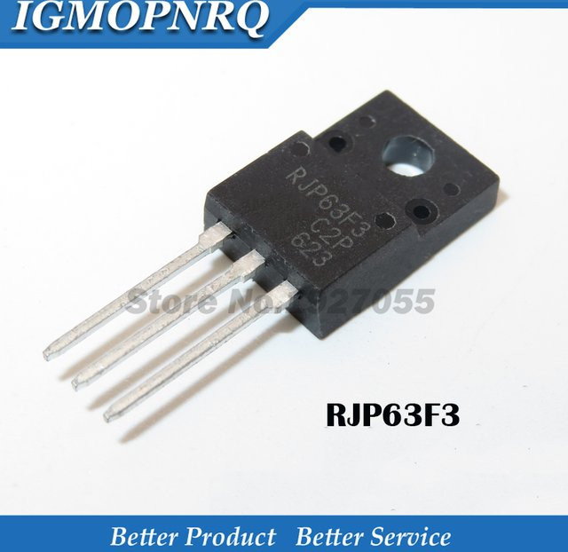 10 Stück RJP63F3 Transistoren im TO-220F Gehäuse, Farbe: Schwarz - Bild 1