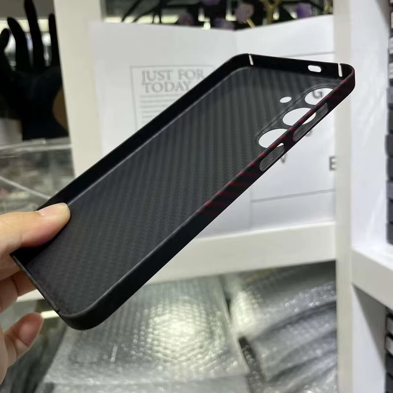 Samsung Galaxy S24 S24 Plus 600D Real Carbon Fiber Aramid Schutzhülle in Schwarz - Bild 2