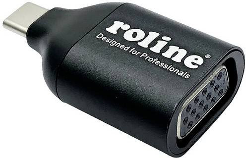 ROLINE Display Adapter USB Typ C auf VGA in Schwarz - Bild 1