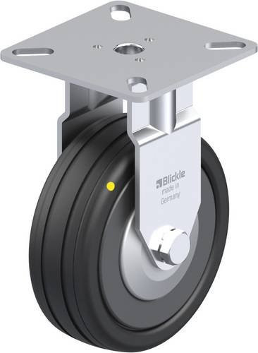 Blickle Bockrolle BPA-VPA 75K-EL-FA in Schwarz-Grau mit 75 mm Rad-Durchmesser und 45 kg Tragfähigkeit - Bild 1