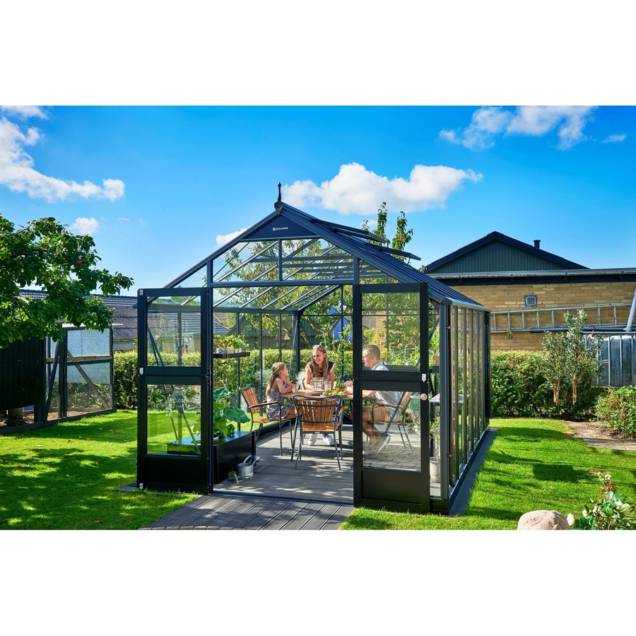 Juliana Gewächshaus Premium 13 in Anthrazit mit 13 m² Fläche, Aluminium und Sicherheitsglas - Bild 2