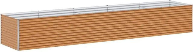 vidaXL Hochbeet aus verzinktem Stahl in Hellbraun, B/T/H: 485 x 100 x 68 cm - Bild 1