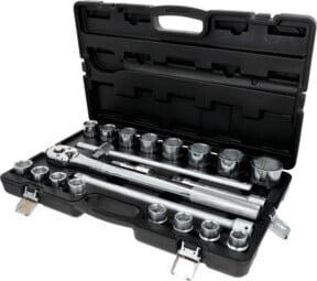 KS Tools Steckschlüssel-Satz 3/4 Zoll, 21-teilig, 6-kant, Chrom-Vanadium, Silber - Bild 1