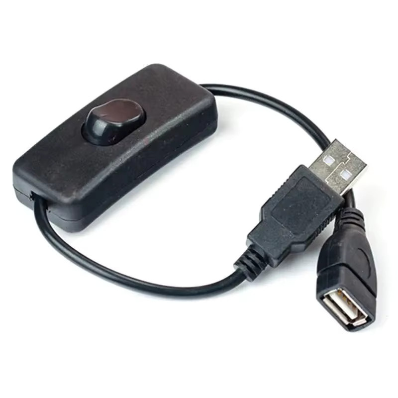 MJJC USB-Verlängerungskabel mit Ein/Aus-Schalter, Schwarz, Länge: 28 cm - Bild 2