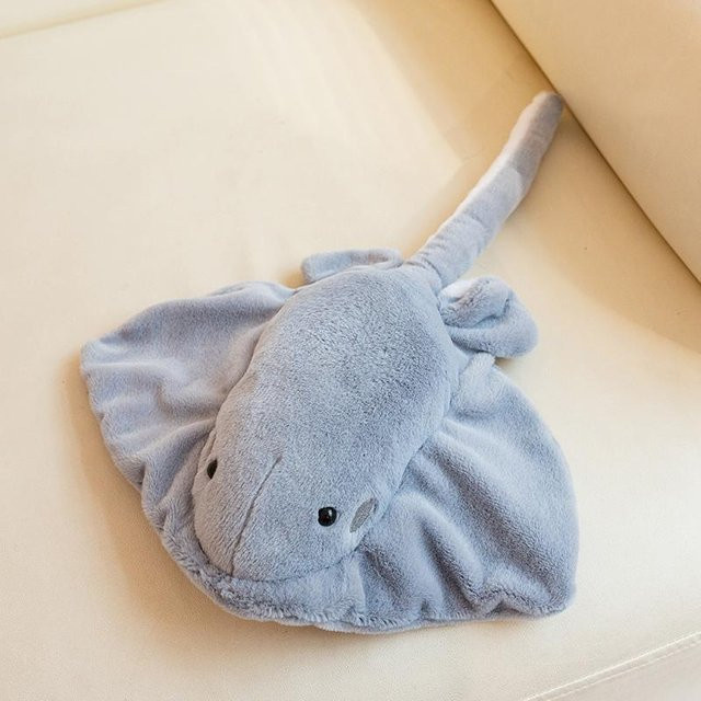 Yiran toy Tiefsee-Rochen-Plüschtier, Rochenfisch-Puppe, grau - Bild 1