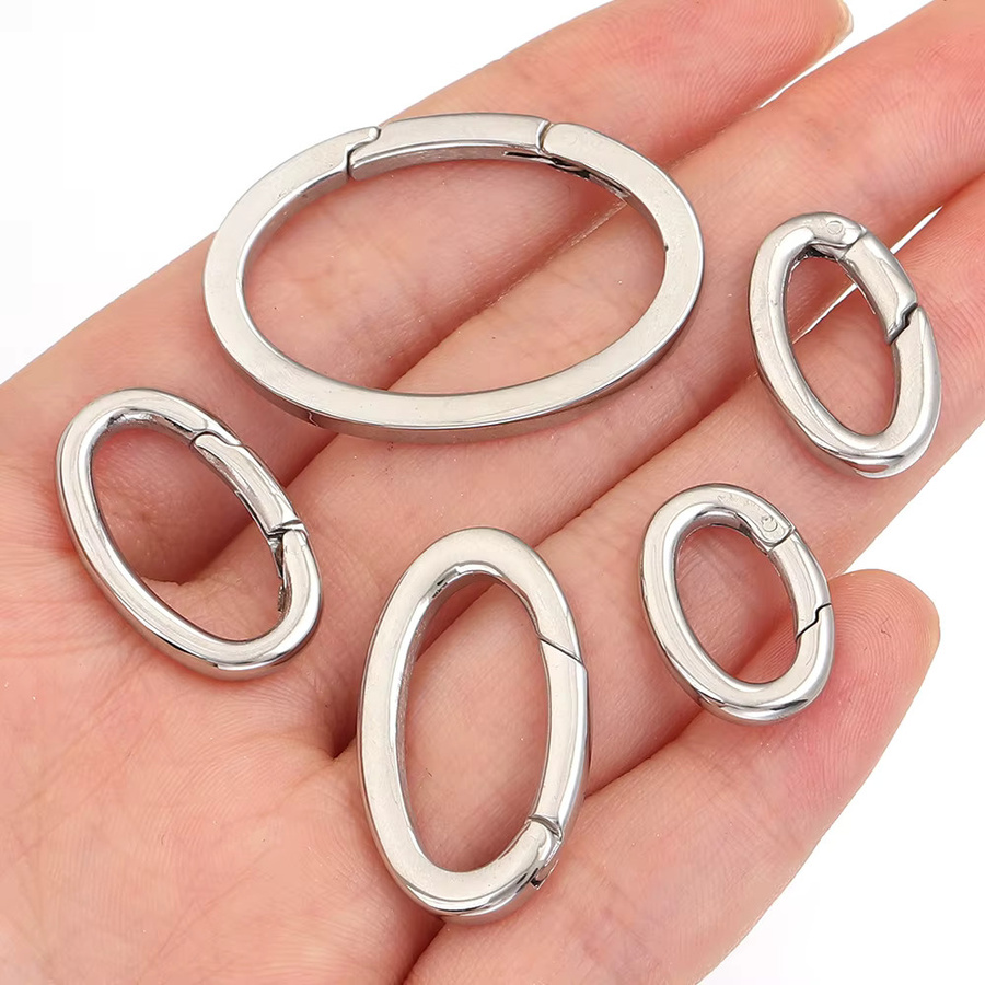louleur O-Ring-Federverschlüsse, Edelstahl, Silber, Karabiner - Bild 2