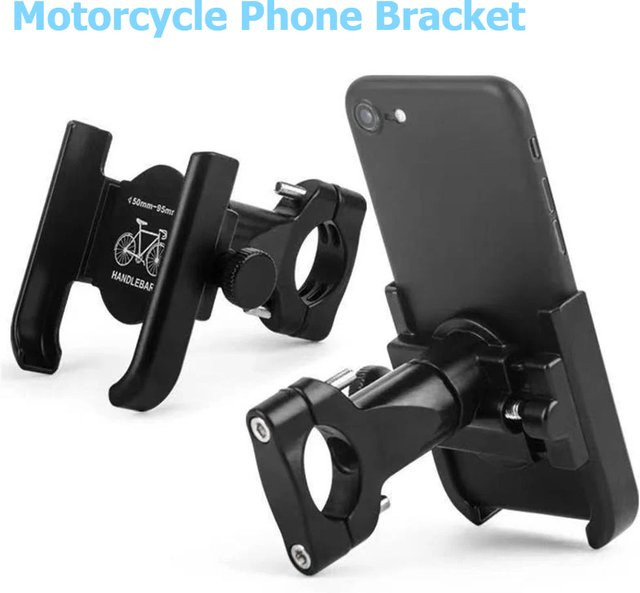 Motorrad-Telefonhalterung der 3. Generation für Lenker und Rückspiegel in Schwarz - Bild 1