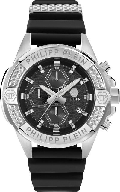 Philipp Plein Chronograph, Edelstahl, Quarz, 45 mm, Herren, Schwarz - Bild 1