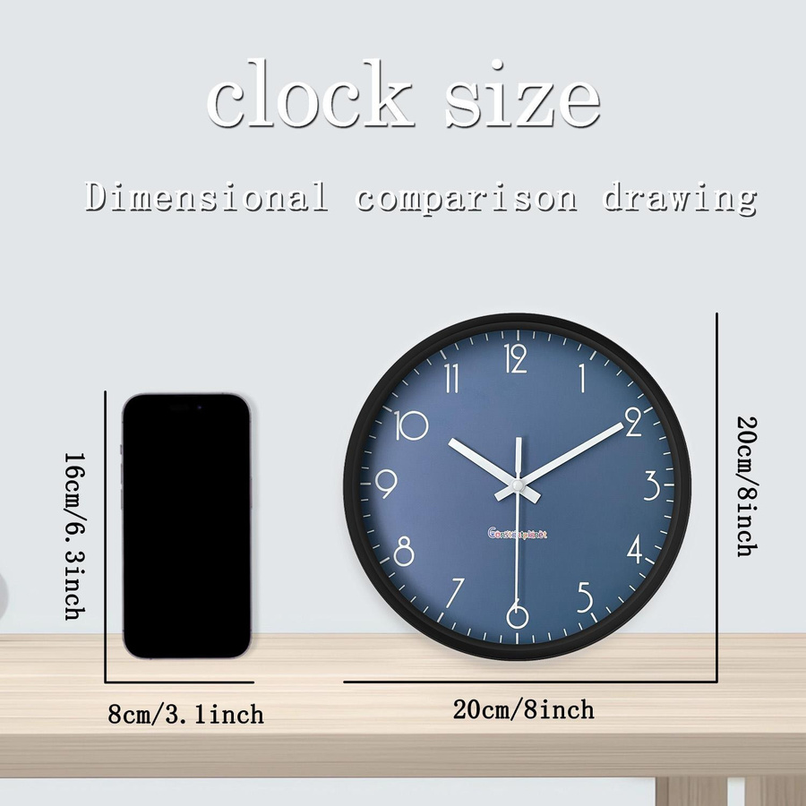 Linyi toy Wanduhr Blau Kunststoff - Bild 5