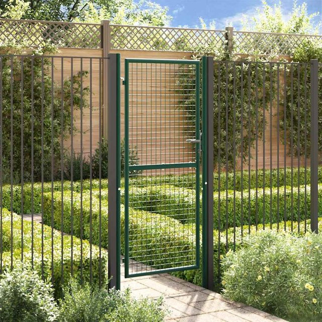 Vidaxl Gartentor aus Stahl in Grün, B: 100 cm, H: 200 cm - Bild 1