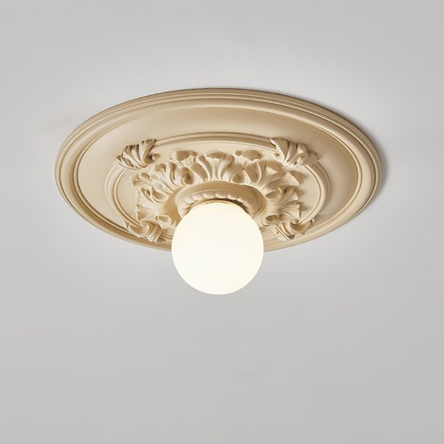 ZYZAO LED Deckenleuchte im Nordic Style mit Retro-Design, Weiß, ideal für Flur, Schlafzimmer und Wohnzimmer - Bild 1