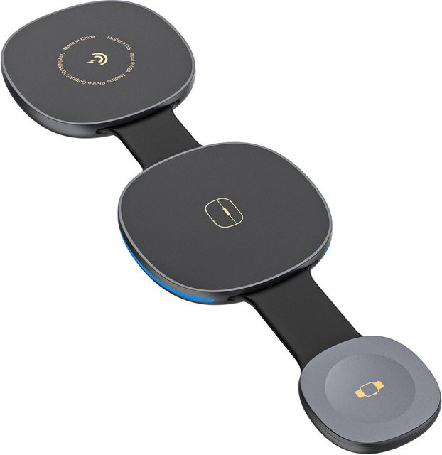 Dudao A11S 3in1 Wireless Netzladegerät mit 15W in Schwarz - Bild 1