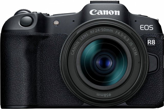 Canon EOS R8 Vollformat spiegellose Kamera mit RF 24-105mm F4-7.1 IS STM Zoomobjektiv in Schwarz - Bild 1