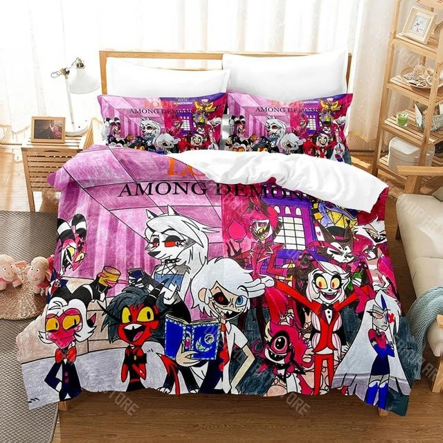 Hazbin Hotel Bettwäsche Set mit 3D-Druck von Lodestar, Mehrfarbig, Mikrofaser-Polyester, B/H: 240 x 210 cm - Bild 1