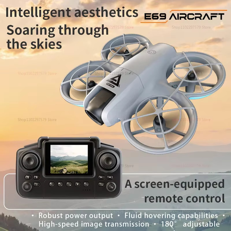 E69 Mini RC Drohne mit 8K HD Kamera, LED und 5G FPV WiFi Fernsteuerung, Quadcopter mit Hindernisvermeidung für Kinder und Erwachsene - Bild 2