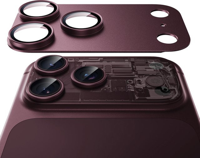 ESR Armorite Pro Schutzfolie aus gehärtetem Glas für die Rückkamera von Apple iPhone 18 Pro in Dunkelweinrot - Bild 1