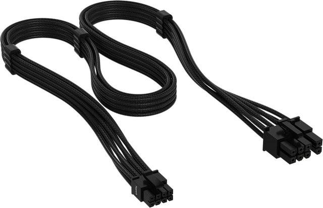 Corsair Premium Sleeved PCIe 6+2-Pin Kabel Typ-5 schwarz Twin Pack (CP-8920452) - Bild 1