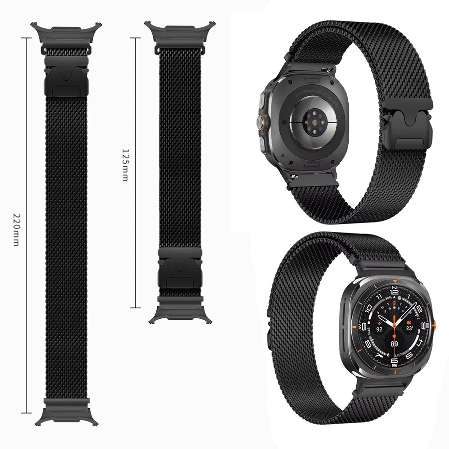 OAKCHARM Uhrenarmband Edelstahl, Milanaise, Unisex, Samsung Galaxy Watch Ultra 47 mm - Bild 5