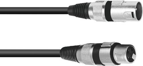 Omnitronic XLR Verbindungskabel 1x XLR-Stecker 3 polig zu 1x XLR-Buchse 3 polig Schwarz 0,50 m - Bild 1