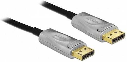 Delock DisplayPort Anschlusskabel 8K UHD Schwarz 100 m mit vergoldeten Steckkontakten - Bild 1