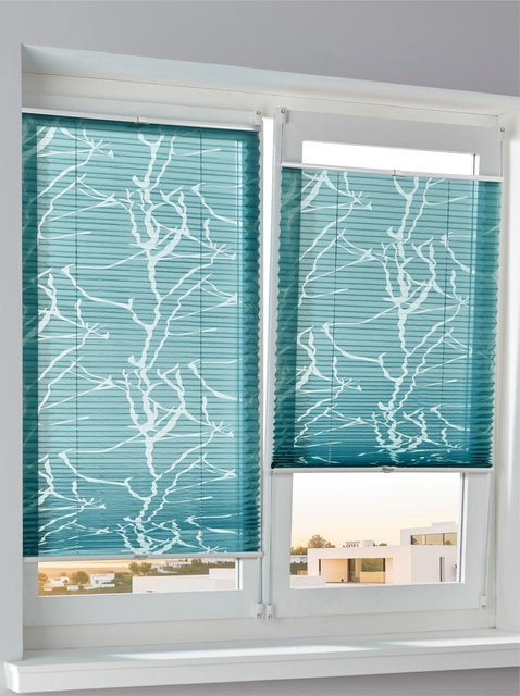 Heine Home Plissee-Jalousie Single Pleat in Grün, semi-transparent, Breite: 130 cm, Höhe: 130 cm - Bild 1